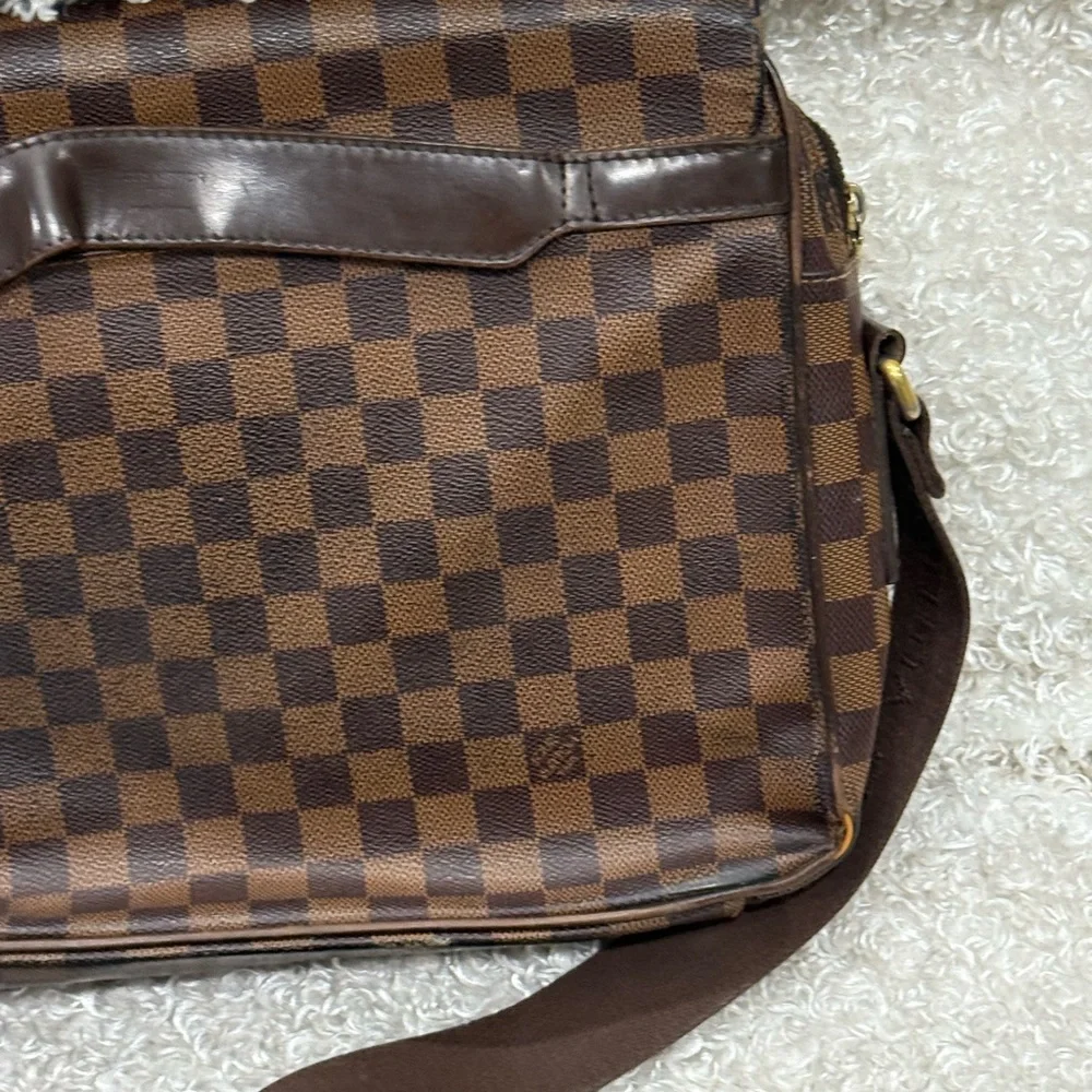 Louis Vuitton Ebene Dark Brown Checkered Messenger Bag
